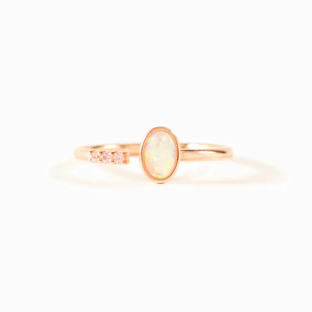 Best Mom Oval Opal Ring