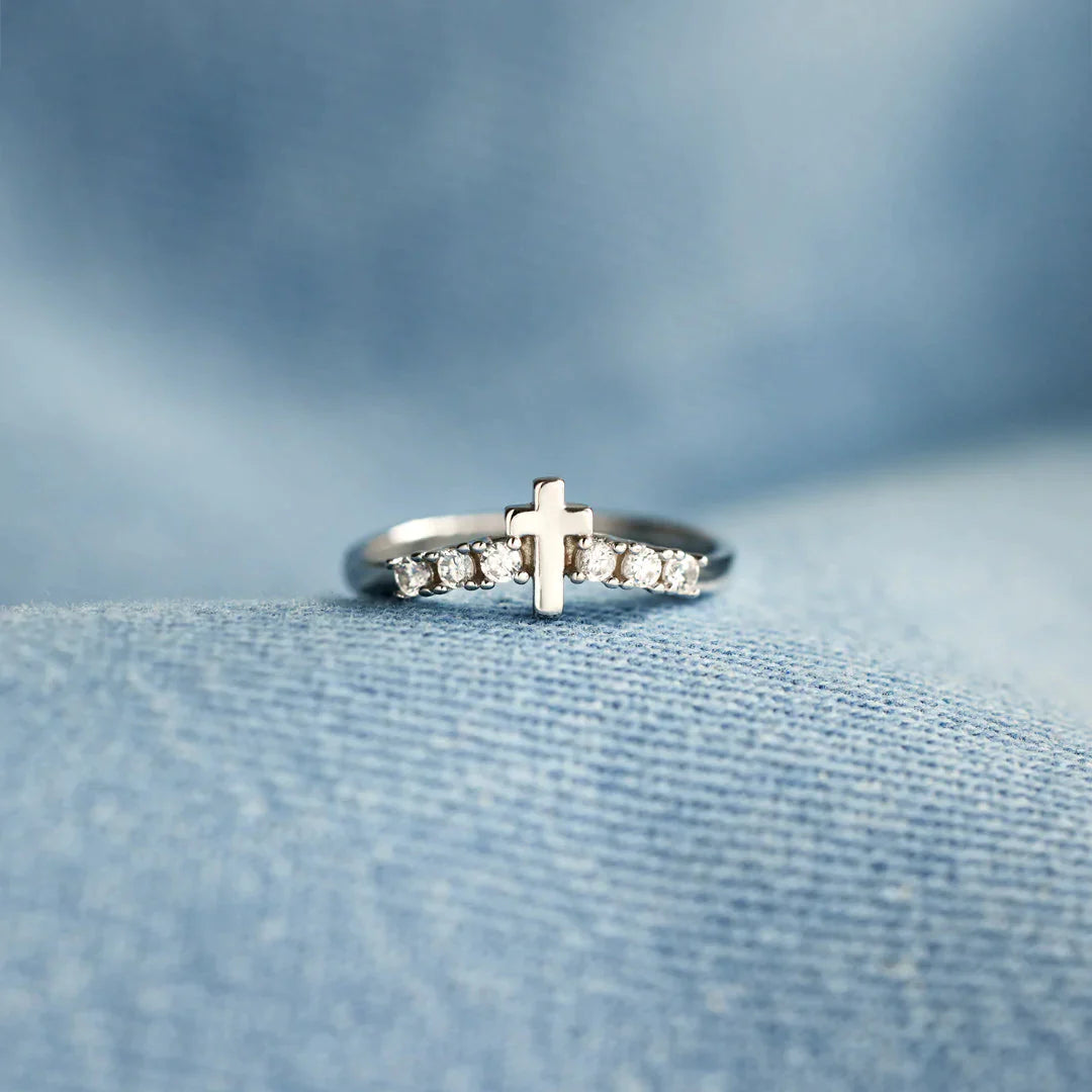 Therefore He Made Mothers Cross Arch Ring