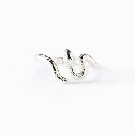 Let Go & Have Faith Snake Ring