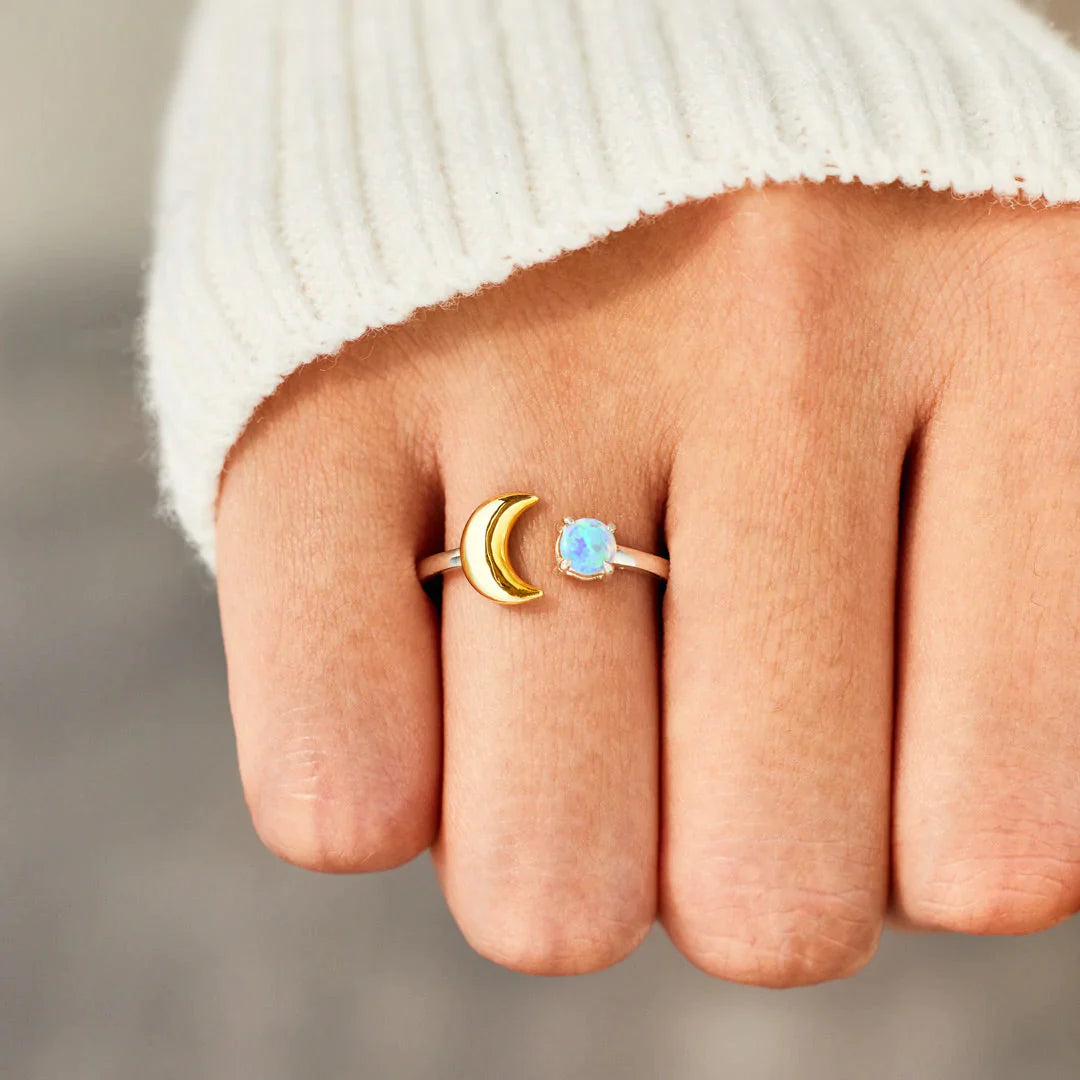 My Love For You Is Like The Moon Opal Ring