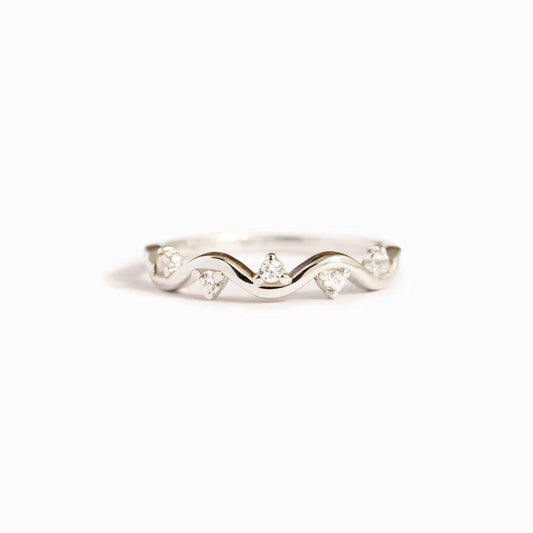 To My Mom Highs And Lows Wave Ring